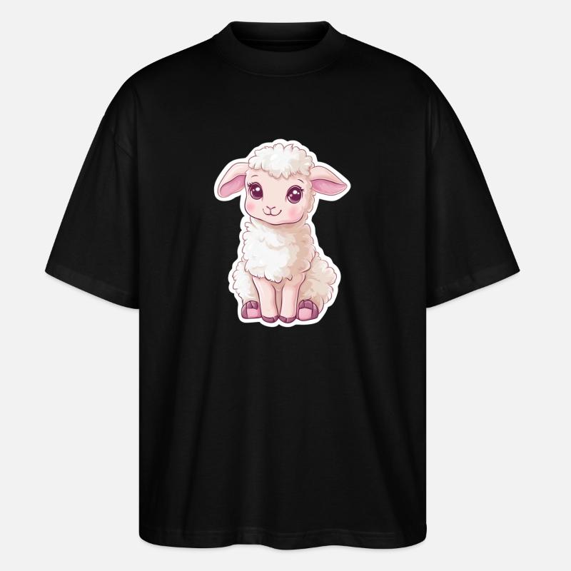 Schaf - Stanley/Stella Oversized Unisex Bio T-Shirt Blaster 2.0 - Schwarz