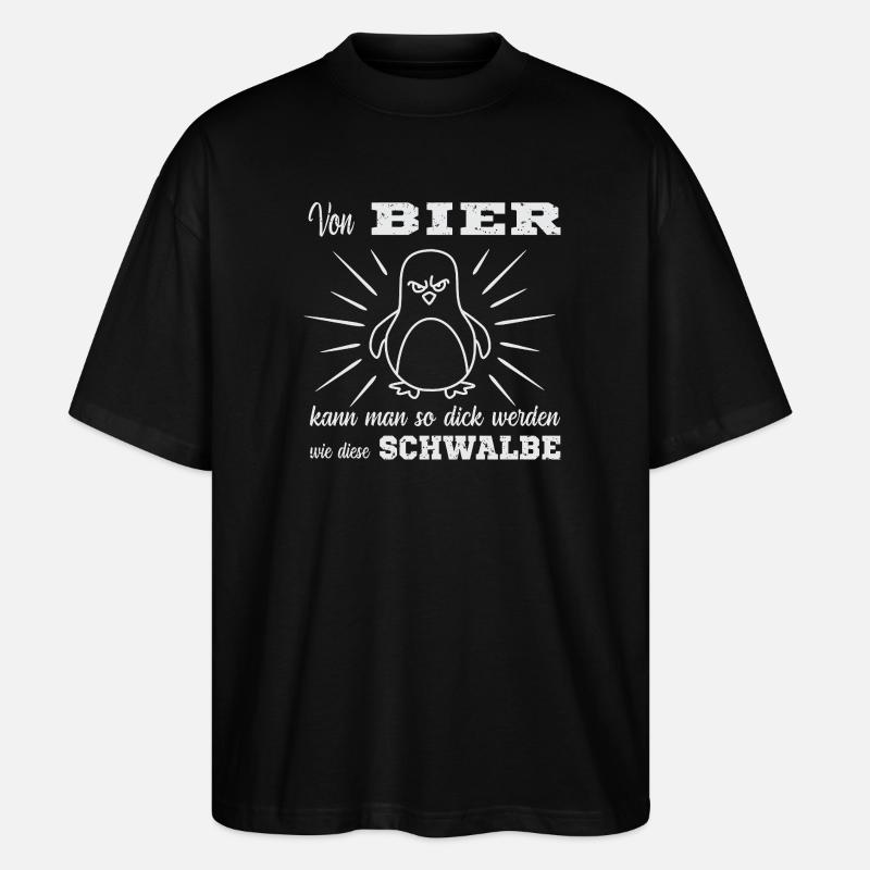 Bier Spruch - Stanley/Stella Oversized Unisex Bio T-Shirt Blaster 2.0 - Schwarz