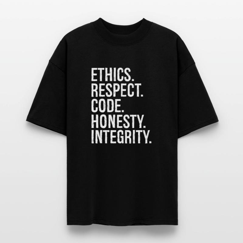 Éthique Respect Code Honnêteté Intégrité T-shirt bio Blaster 2.0 coupe oversize Stanley/Stella Unisexe