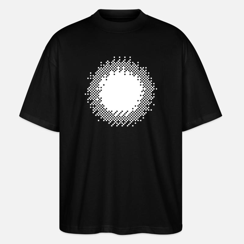 Abstraktes geometrisches Spiralmuster - Stanley/Stella Oversized Unisex Bio T-Shirt Blaster 2.0 - Schwarz