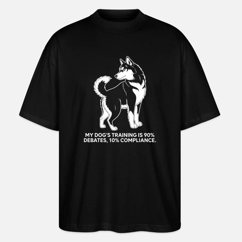 Debattierender Hund - Stanley/Stella Oversized Unisex Bio T-Shirt Blaster 2.0 - Schwarz