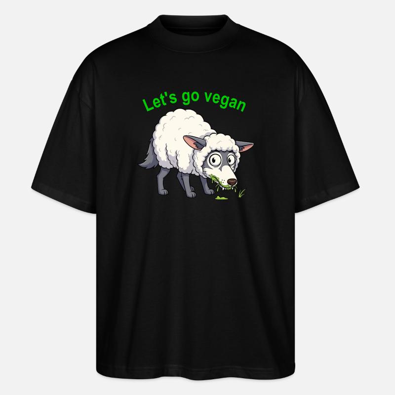 Wolf_in_schaapskleren - Stanley/Stella Oversized Unisex Bio T-Shirt Blaster 2.0 - Schwarz