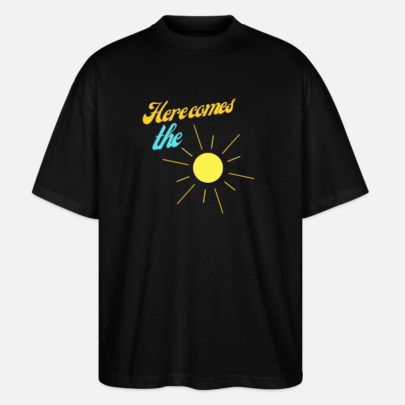 Here comes the sun - Stanley/Stella Oversized Unisex Bio T-Shirt Blaster 2.0 - Schwarz