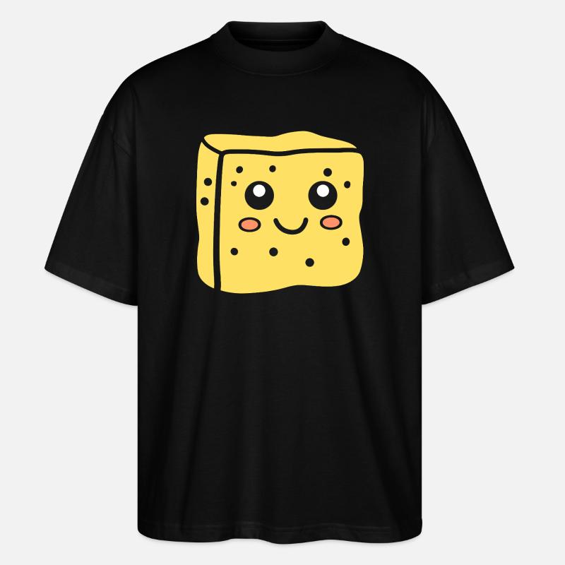 Spongeface Adorable Illustration éponge - T-shirt bio Blaster 2.0 coupe oversize Stanley/Stella Unisexe - noir
