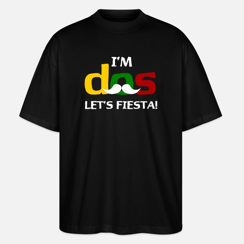 Je suis Dos Let’s Fiesta - T-shirt bio Blaster 2.0 coupe oversize Stanley/Stella Unisexe - noir