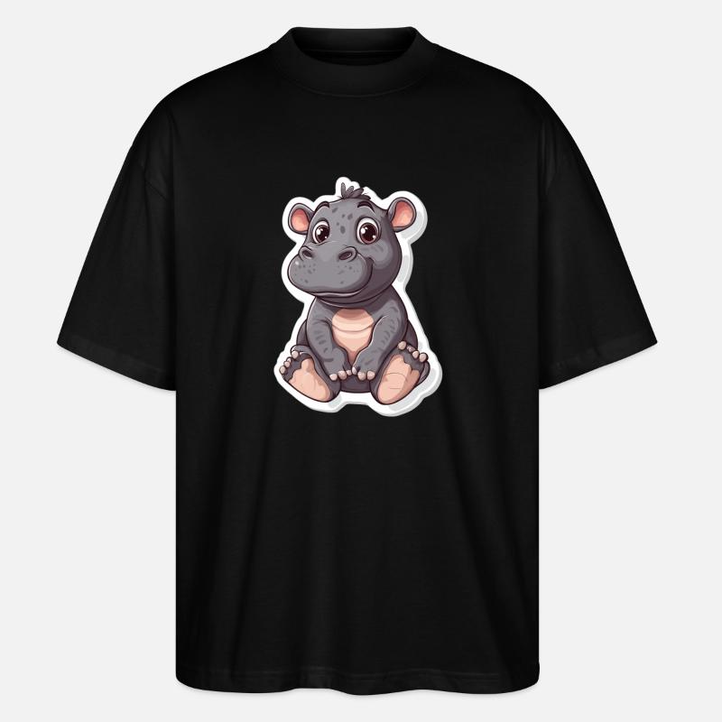 Nilpferd - Stanley/Stella Oversized Unisex Bio T-Shirt Blaster 2.0 - Schwarz