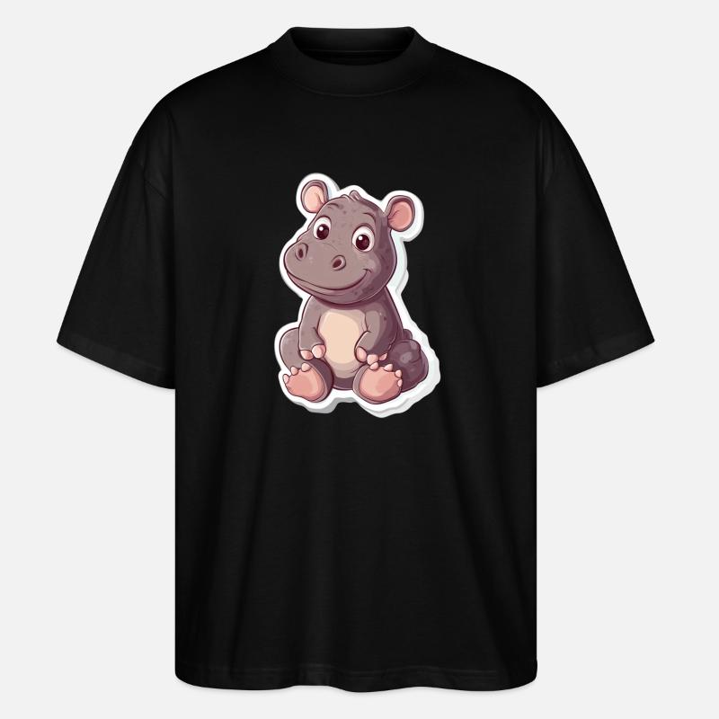 Nilpferd - Stanley/Stella Oversized Unisex Bio T-Shirt Blaster 2.0 - Schwarz