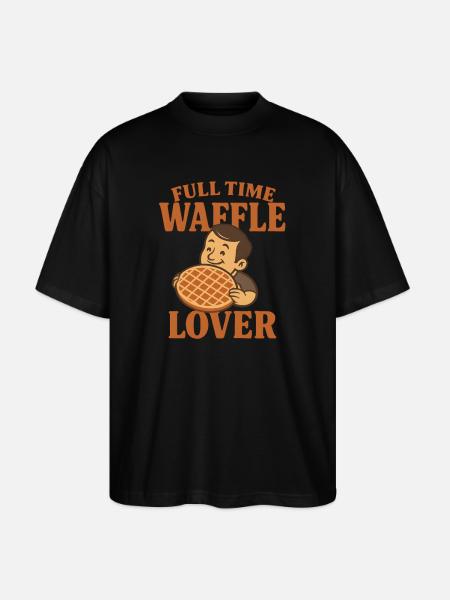 Waffelliebhaber Waffel - Stanley/Stella Oversized Unisex Bio T-Shirt Blaster 2.0 - Schwarz