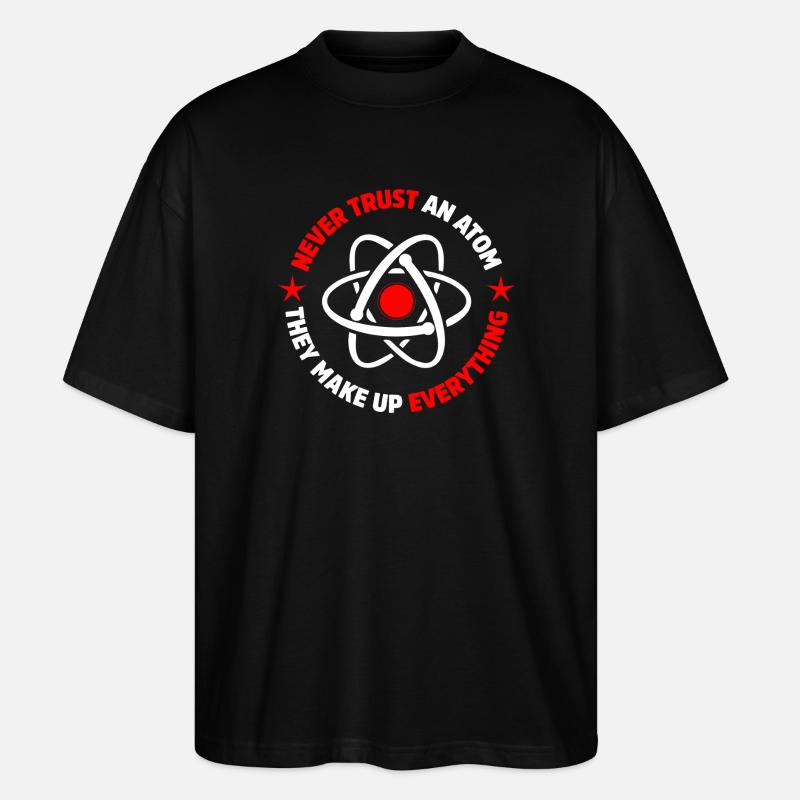 Protonen, Neutronen, Elektronen - Stanley/Stella Oversized Unisex Bio T-Shirt Blaster 2.0 - Schwarz