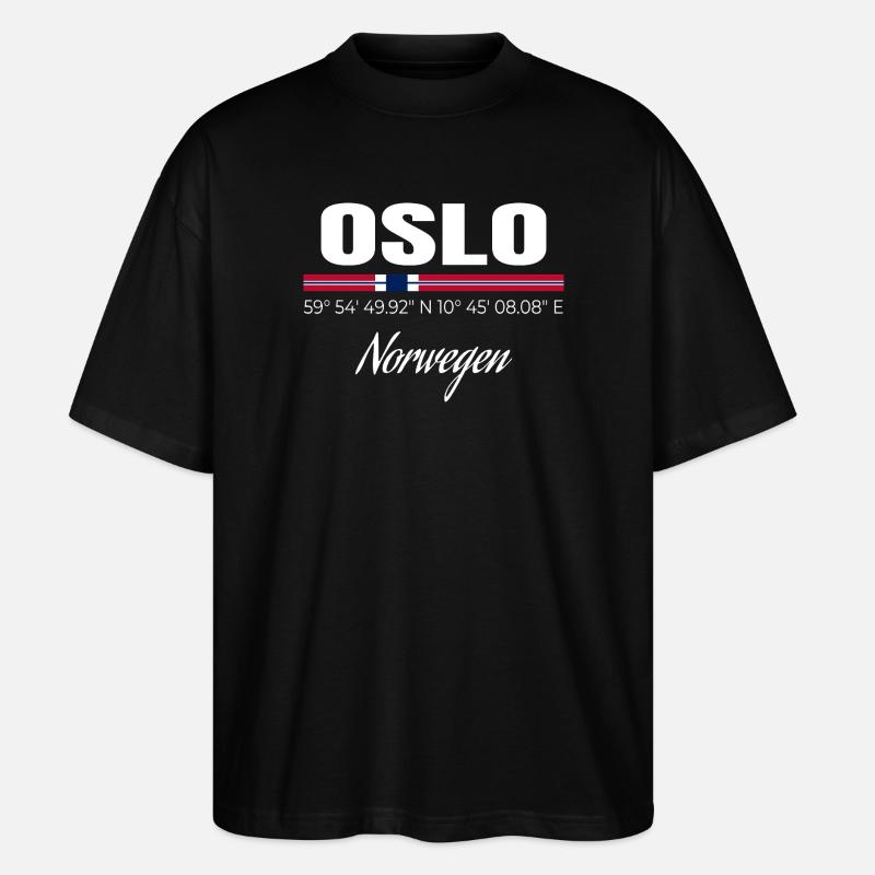 Oslo - Stanley/Stella Oversized Unisex Bio T-Shirt Blaster 2.0 - Schwarz