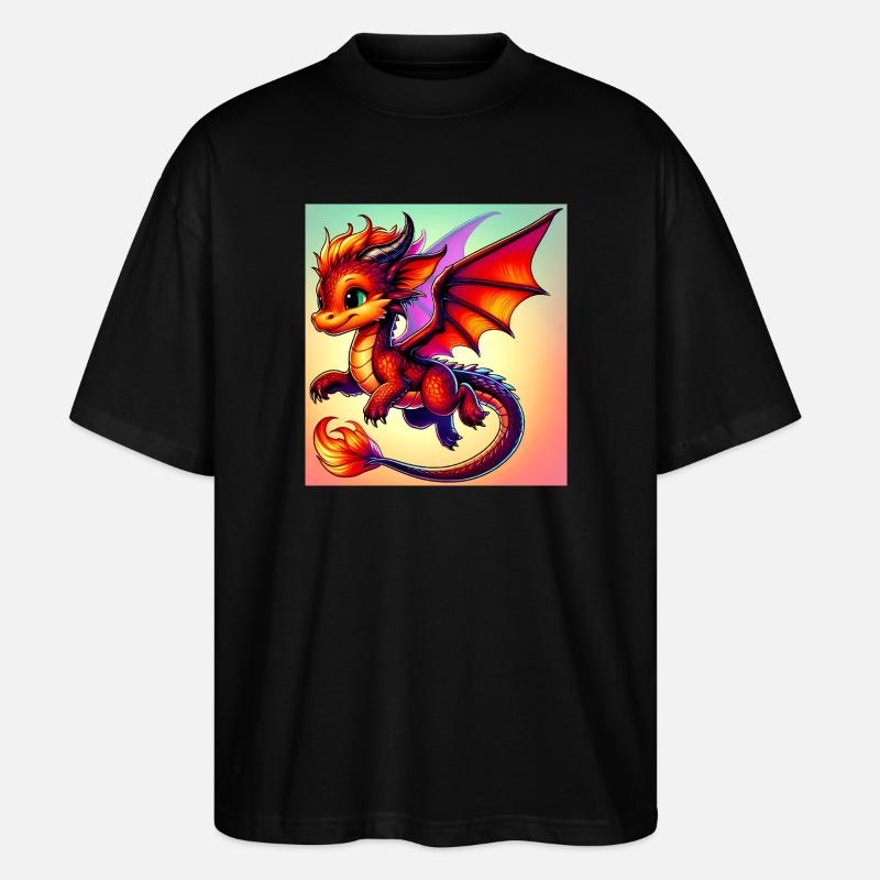 Drache - Stanley/Stella Oversized Unisex Bio T-Shirt Blaster 2.0 - Schwarz