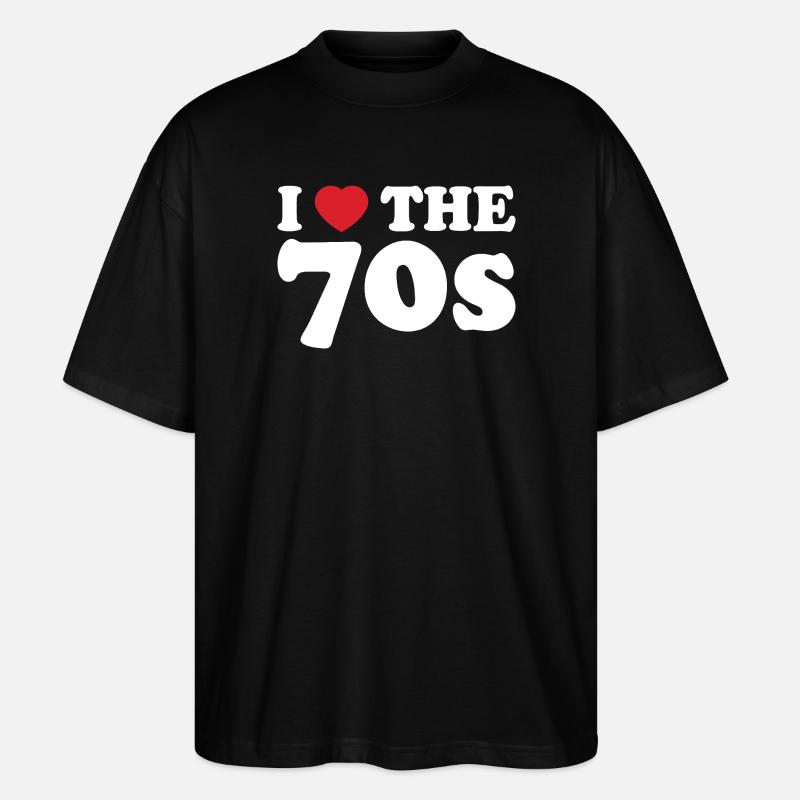 Die Liebe der 70er Jahre - Stanley/Stella Oversized Unisex Bio T-Shirt Blaster 2.0 - Schwarz