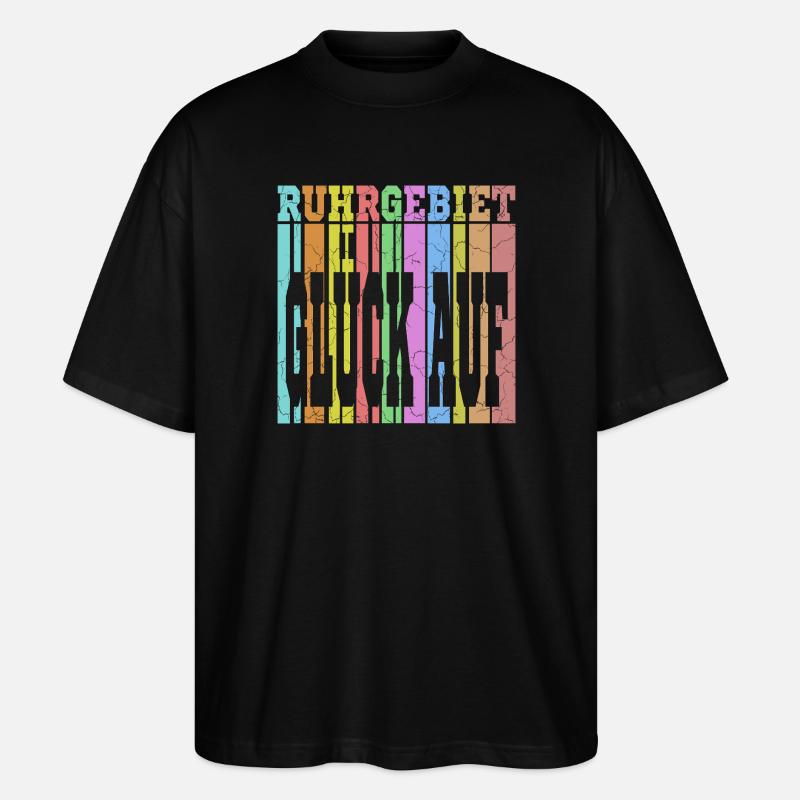 zeche ruhrgebiet - Stanley/Stella Oversized Unisex Bio T-Shirt Blaster 2.0 - Schwarz
