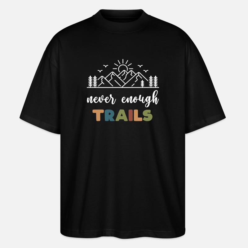 Trailrunning – Nie genug Trails - Stanley/Stella Oversized Unisex Bio T-Shirt Blaster 2.0 - Schwarz