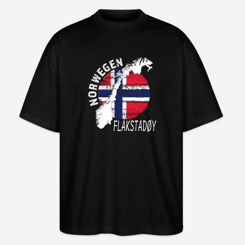 FLAKSTADØY - Stanley/Stella Oversized Unisex Bio T-Shirt Blaster 2.0 - Schwarz
