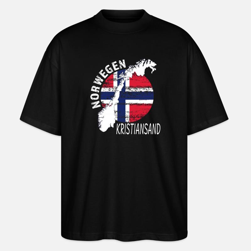 Kristiansand - Stanley/Stella Oversized Unisex Bio T-Shirt Blaster 2.0 - Schwarz