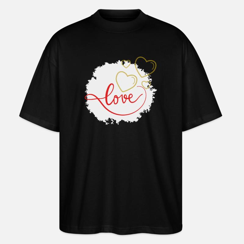 Liebe - Stanley/Stella Oversized Unisex Bio T-Shirt Blaster 2.0 - Schwarz