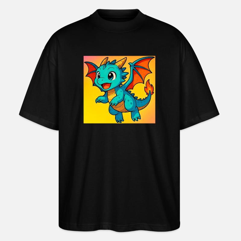 Drache - Stanley/Stella Oversized Unisex Bio T-Shirt Blaster 2.0 - Schwarz