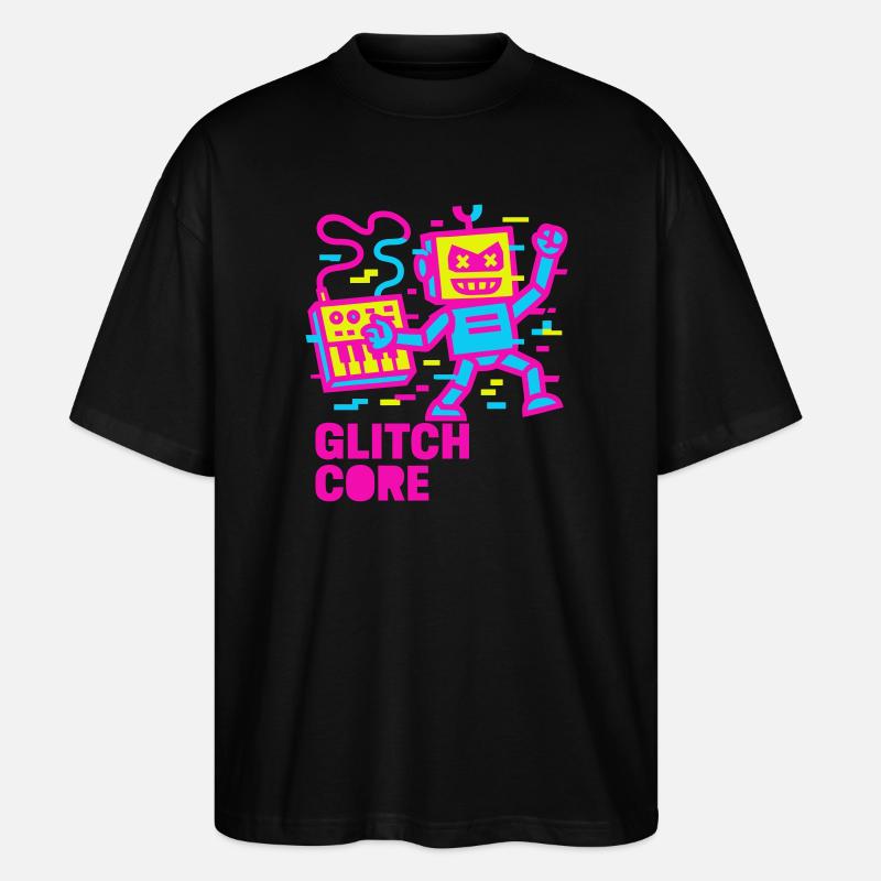 Glitchcore! - Stanley/Stella Oversized Unisex Bio T-Shirt Blaster 2.0 - Schwarz