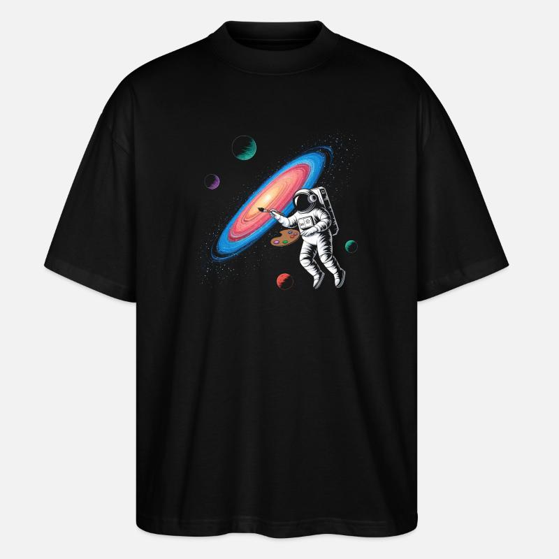 Artiste galactique dans l'espace - T-shirt bio Blaster 2.0 coupe oversize Stanley/Stella Unisexe - noir