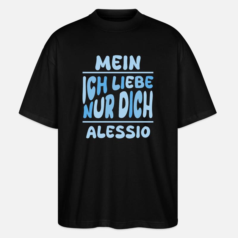 Gift for Alessio - Stanley/Stella Oversized Unisex Organic T-shirt Blaster 2.0 - black