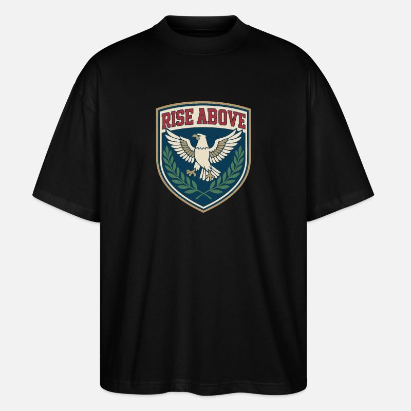 S’élever au-dessus – Eagle Crest - T-shirt bio Blaster 2.0 coupe oversize Stanley/Stella Unisexe - noir
