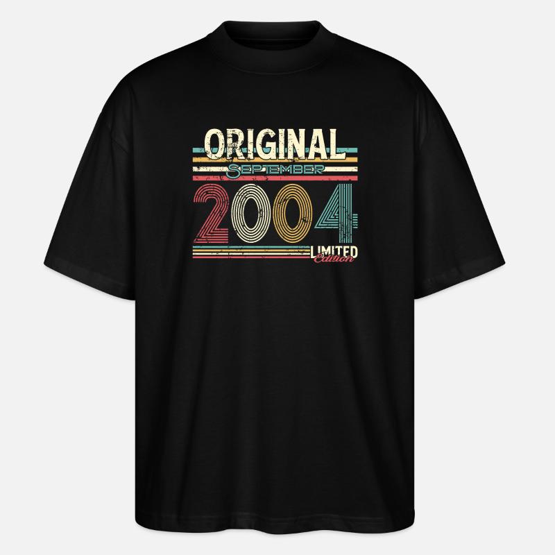 Retro September 2004 Limitierte Edition - Stanley/Stella Oversized Unisex Bio T-Shirt Blaster 2.0 - Schwarz