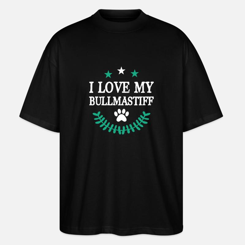 BULLMASTIFF - Stanley/Stella Oversized Unisex Bio T-Shirt Blaster 2.0 - Schwarz