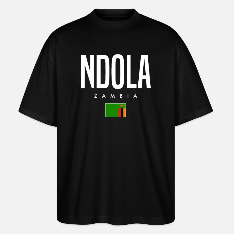 Ndola Sambia - Stanley/Stella Oversized Unisex Bio T-Shirt Blaster 2.0 - Schwarz