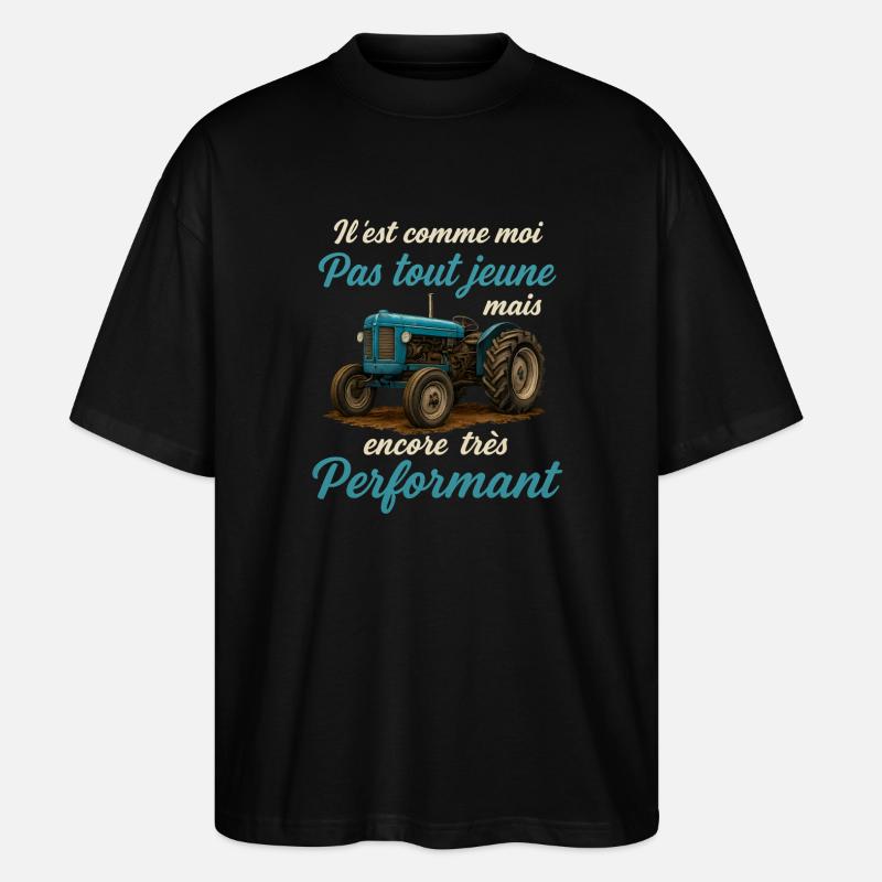 Traktorbauer Humor - Stanley/Stella Oversized Unisex Bio T-Shirt Blaster 2.0 - Schwarz