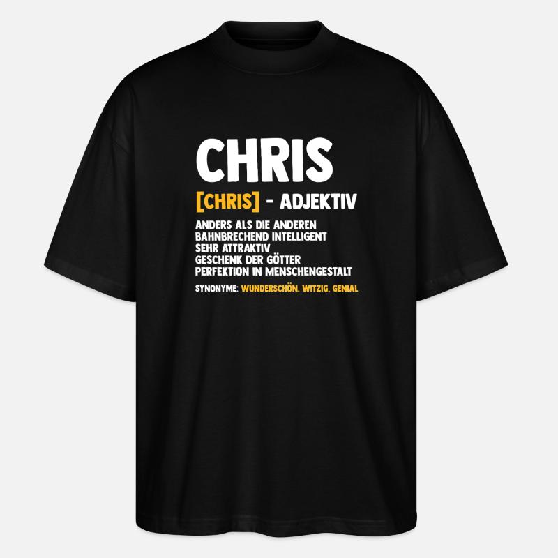 Chris Christian Christoph Christopher - T-shirt bio Blaster 2.0 coupe oversize Stanley/Stella Unisexe - noir