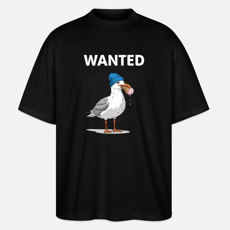Gesucht Möwe Eiscreme Abenteuer - T-shirt bio Blaster 2.0 coupe oversize Stanley/Stella Unisexe - noir