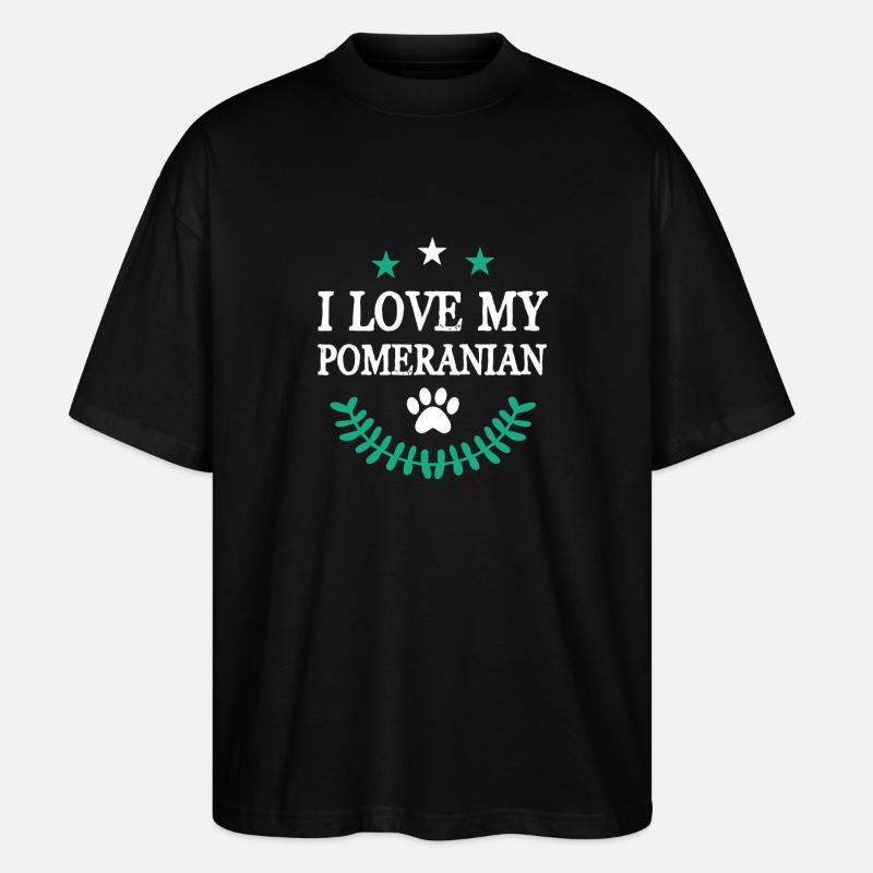 POMERANIAN - Stanley/Stella Oversized Unisex Bio T-Shirt Blaster 2.0 - Schwarz