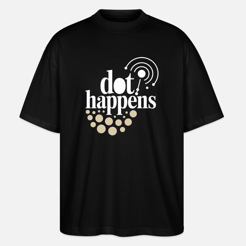 Dot Happens Morse Code Spaß - Stanley/Stella Oversized Unisex Bio T-Shirt Blaster 2.0 - Schwarz