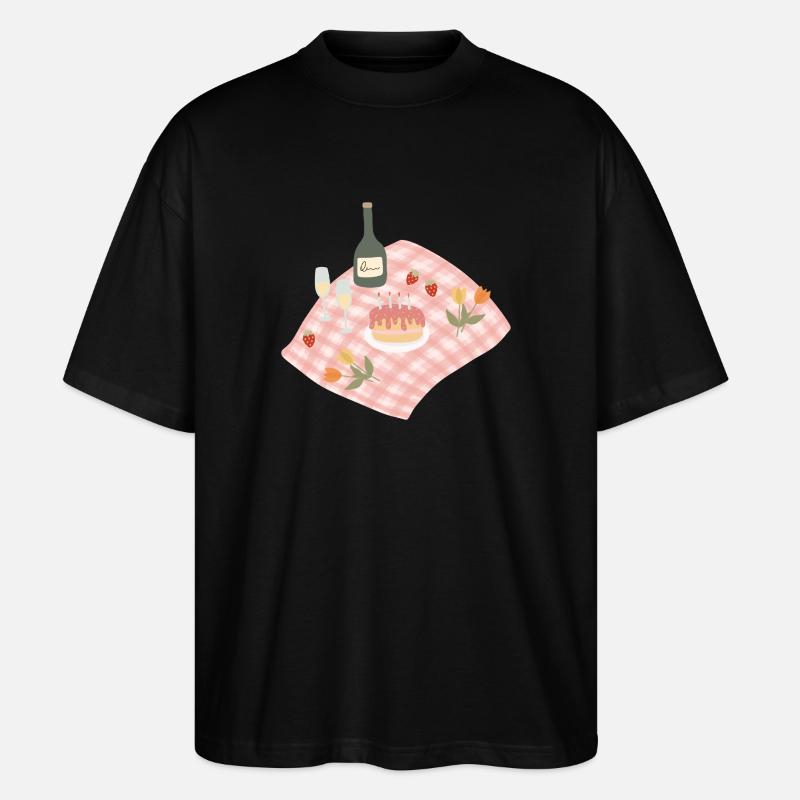 Feier Picknick Party Design - Stanley/Stella Oversized Unisex Bio T-Shirt Blaster 2.0 - Schwarz