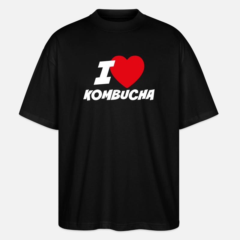 Ich liebe Kombucha - Stanley/Stella Oversized Unisex Bio T-Shirt Blaster 2.0 - Schwarz