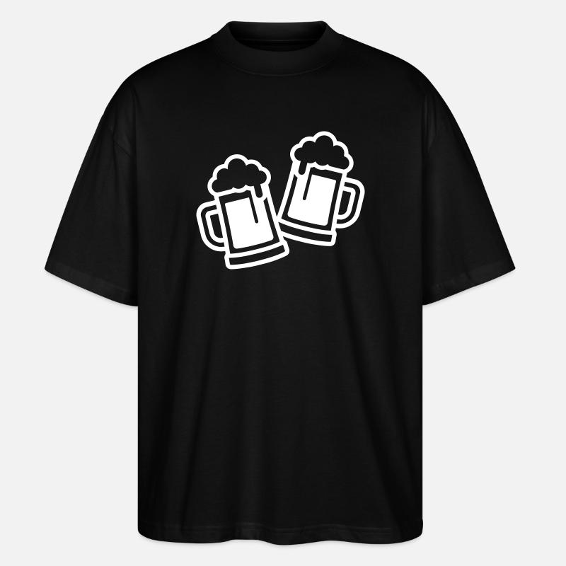 Bierglas Symbol Bier - Stanley/Stella Oversized Unisex Bio T-Shirt Blaster 2.0 - Schwarz