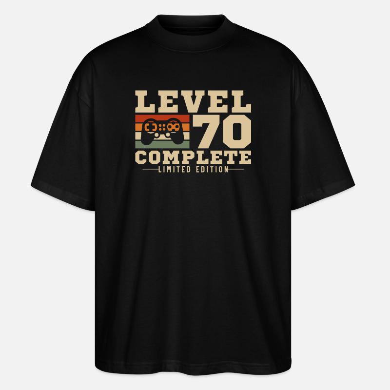 Stufe 70 abgeschlossen - Stanley/Stella Oversized Unisex Bio T-Shirt Blaster 2.0 - Schwarz