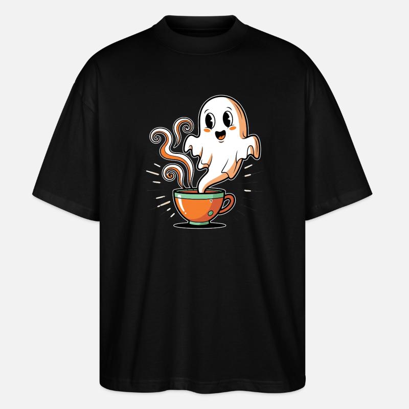 Kaffeegeist mit charmantem Gesicht - T-shirt bio Blaster 2.0 coupe oversize Stanley/Stella Unisexe - noir