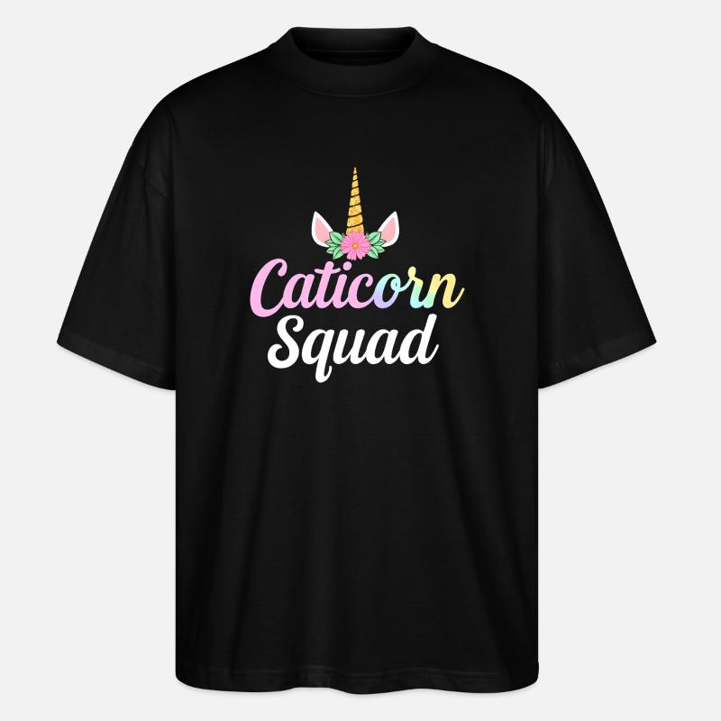 Caticorn Squad - Stanley/Stella Oversized Unisex Bio T-Shirt Blaster 2.0 - Schwarz