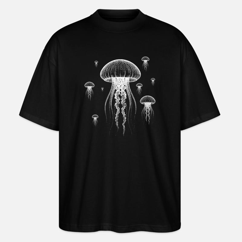 Wolkenquallen - Stanley/Stella Oversized Unisex Bio T-Shirt Blaster 2.0 - Schwarz