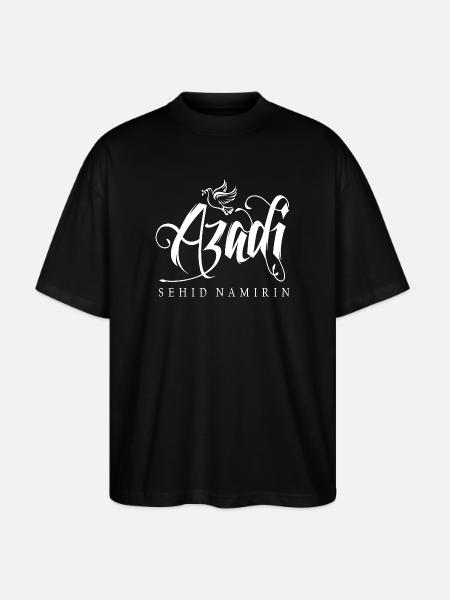 Kurdistan Kurdish calligraphy with flying dolphin - Stanley/Stella Oversized Unisex Organic T-shirt Blaster 2.0 - black