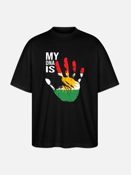 Kurdistan Kurden Handdesign mit Flagge - Stanley/Stella Oversized Unisex Bio T-Shirt Blaster 2.0 - Schwarz
