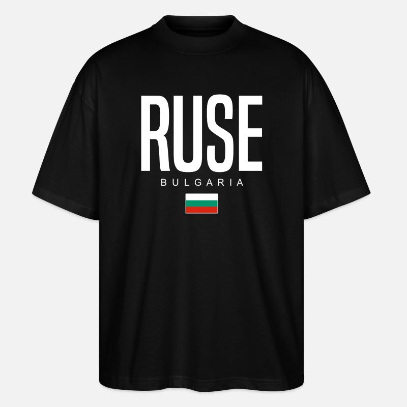 Ruse Bulgarien - Stanley/Stella Oversized Unisex Bio T-Shirt Blaster 2.0 - Schwarz