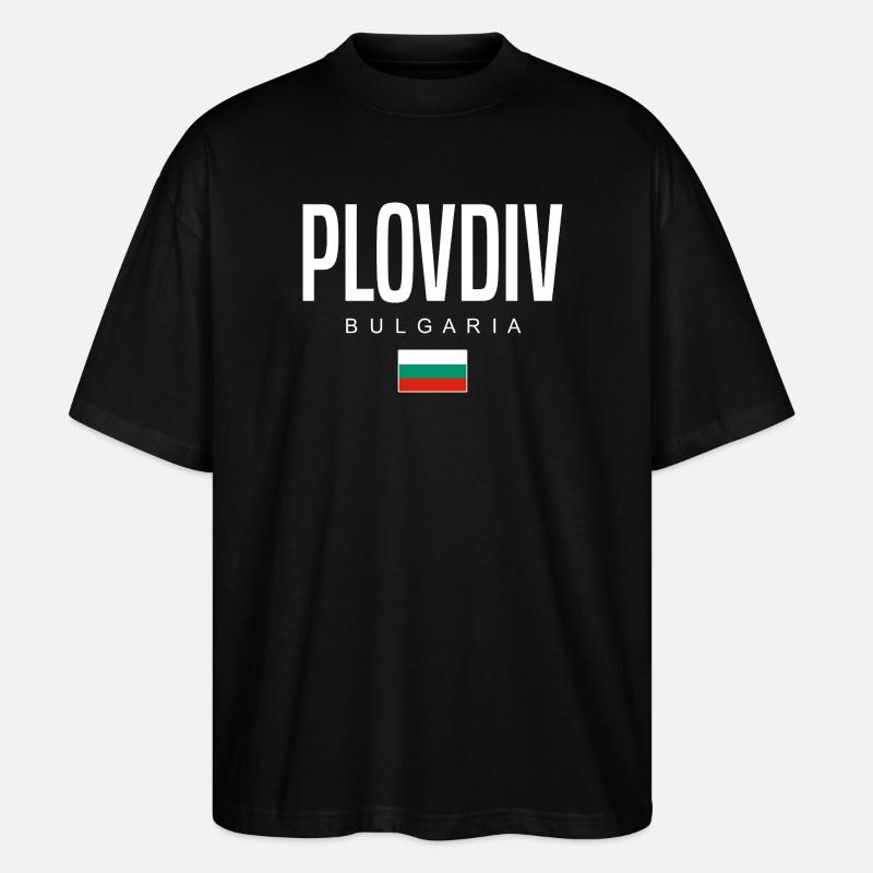 Plovdiv Bulgarien - Stanley/Stella Oversized Unisex Bio T-Shirt Blaster 2.0 - Schwarz