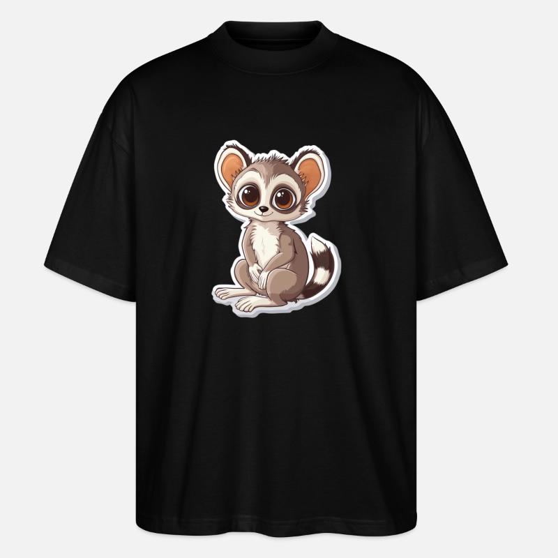 Lemur - Stanley/Stella Oversized Unisex Bio T-Shirt Blaster 2.0 - Schwarz