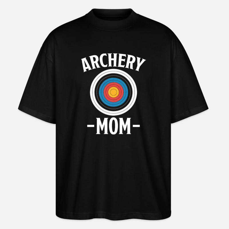 Bogenschießen Spruch Mutter Bogenschießen Geschenk - Stanley/Stella Oversized Unisex Bio T-Shirt Blaster 2.0 - Schwarz