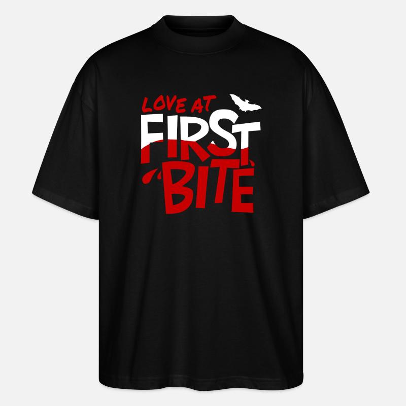 Liebe auf den ersten Biss - Stanley/Stella Oversized Unisex Bio T-Shirt Blaster 2.0 - Schwarz