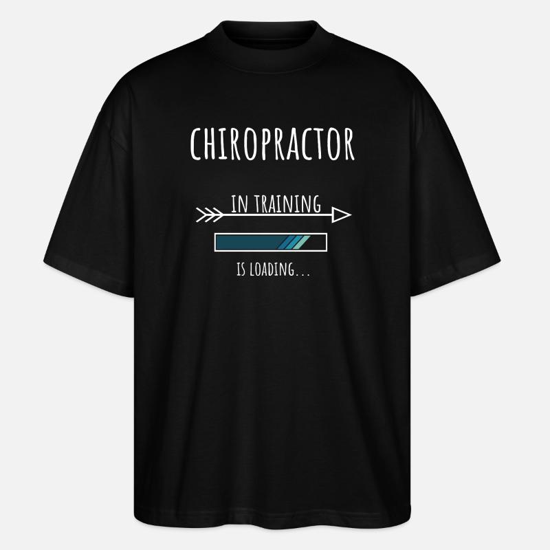 Geschenk Beruf Ausbildung Chiropraktiker - Stanley/Stella Oversized Unisex Bio T-Shirt Blaster 2.0 - Schwarz