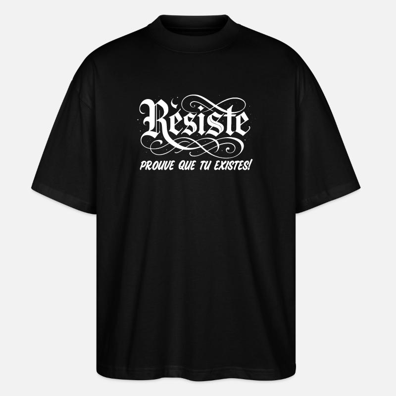 Retro Punk Resist Message - Stanley/Stella Oversized Unisex Organic T-shirt Blaster 2.0 - black